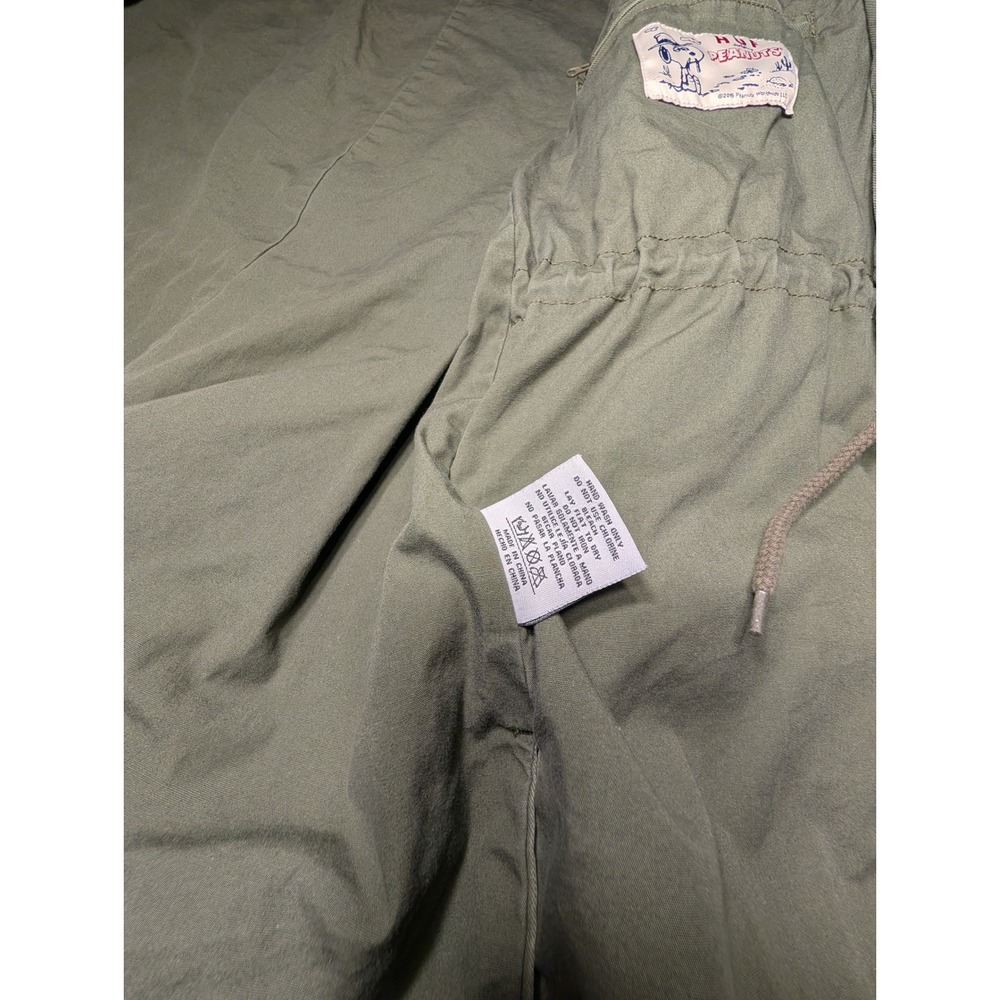 HUF x Peanuts Snoopy Fishtail Parka Jacket Olive Green Mens Large - Picture 11 of 16